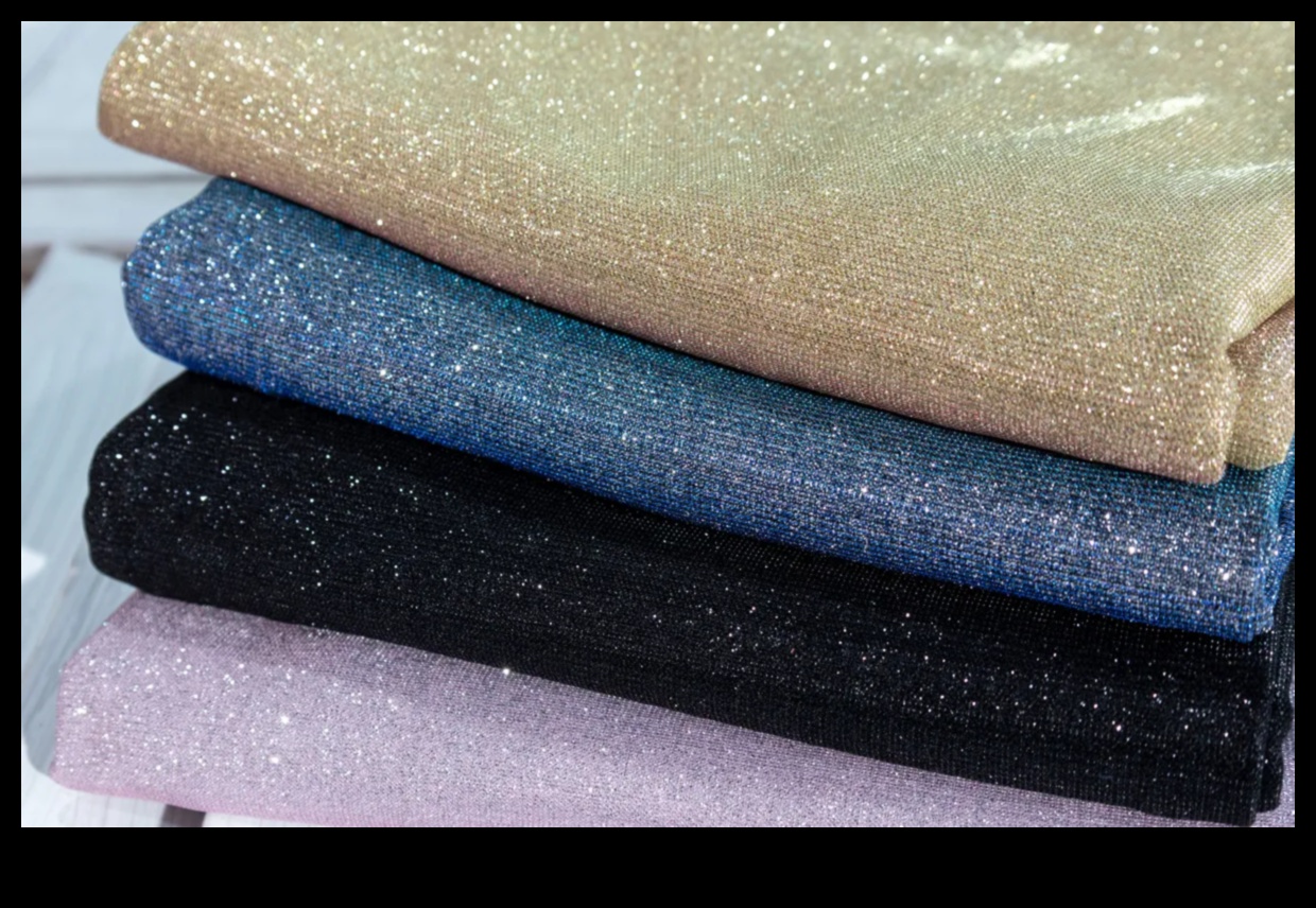 Tehnici de fabricare a textilelor decorate: Adăugarea de strălucire țesăturii