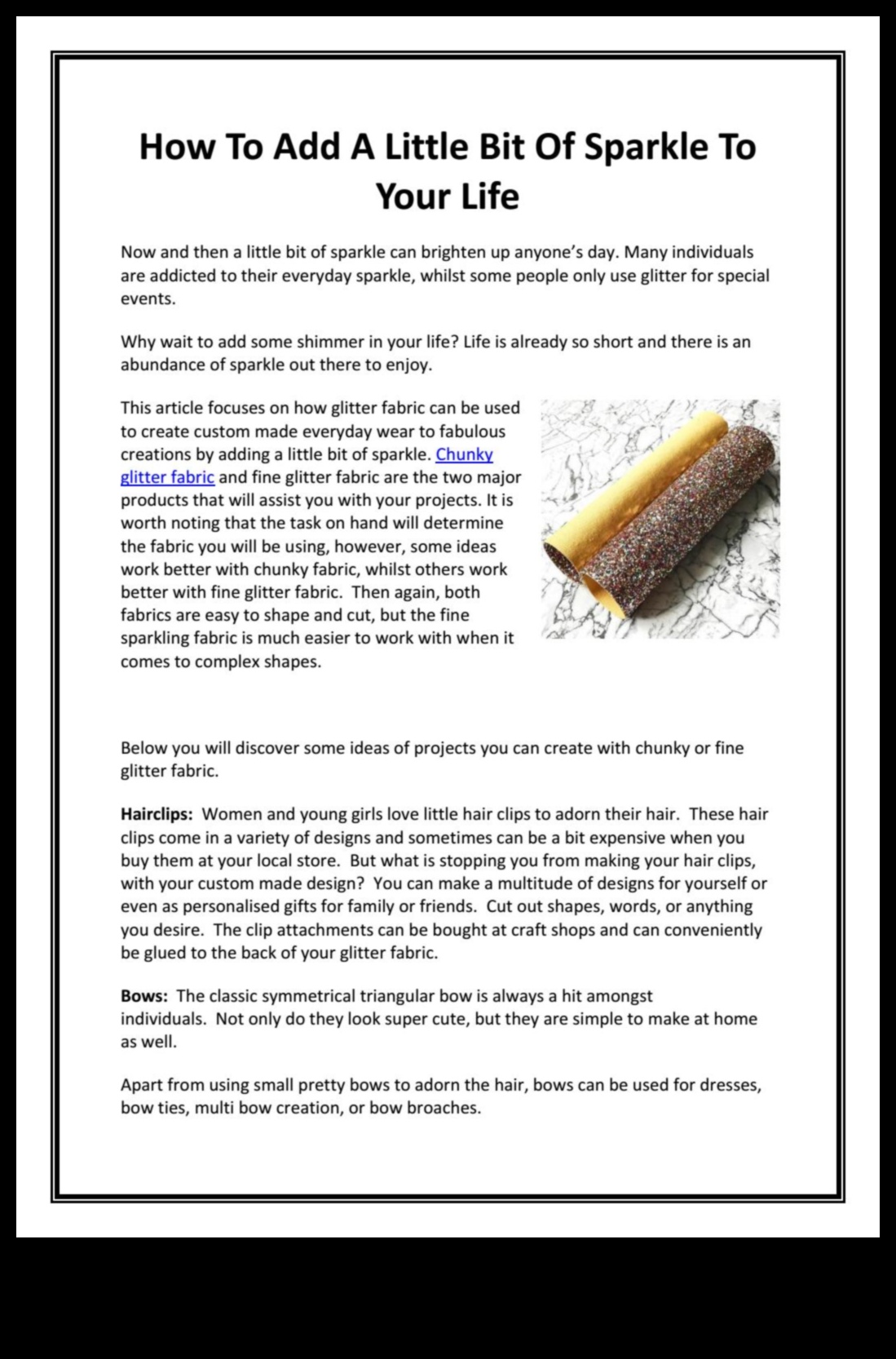 Tehnici de fabricare a textilelor decorate: Adăugarea de strălucire țesăturii